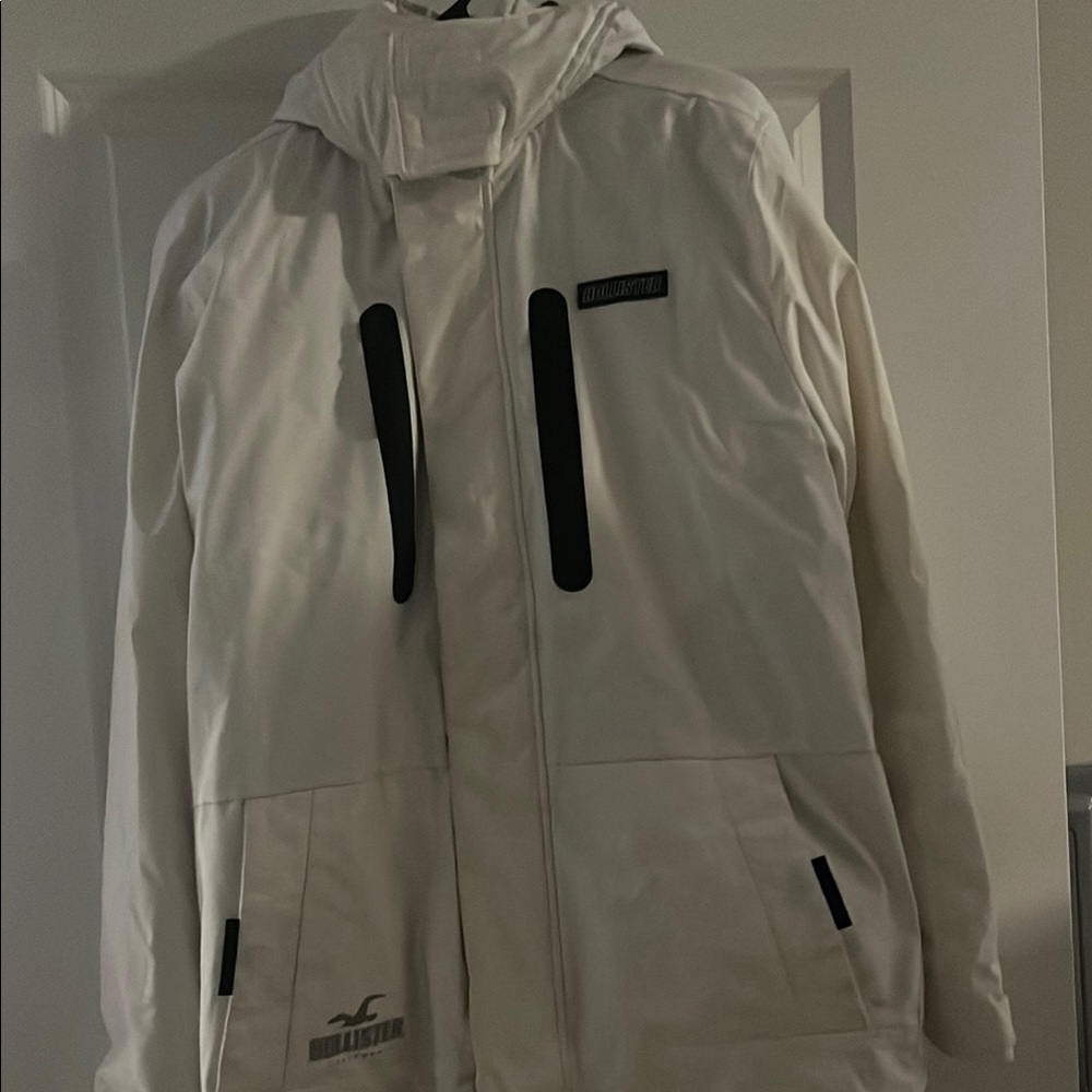 Hollister White Hooded Jacket